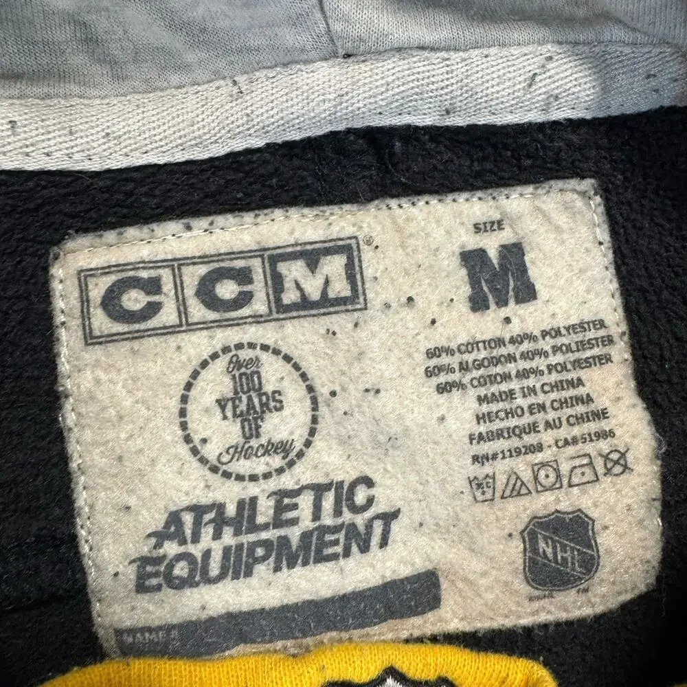 Boston Bruins Hoodie Medium Fanatics Black Yellow NHL Hockey